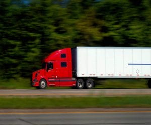 Semi Truck On Freeway In Maryland