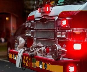 Fire Truck Responding to Auto Accident